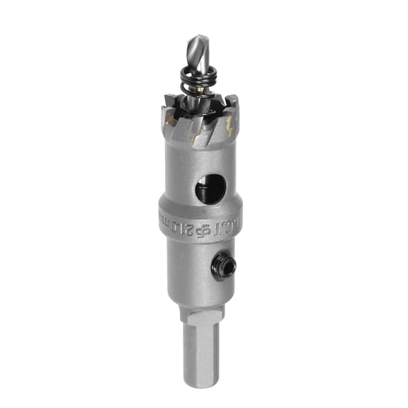 Carbide Hole Saw Cutter Drill Bit for Stainless Steel Alloy, 21mm