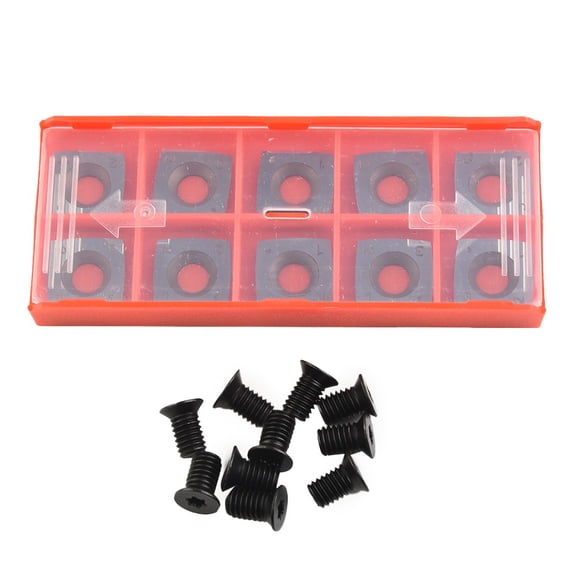 Carbide Indexable Inserts R150 Radius for Spiral Shear Heads Planers CNC Lathes Woodworking Turning Tools with Screws Silver Finish