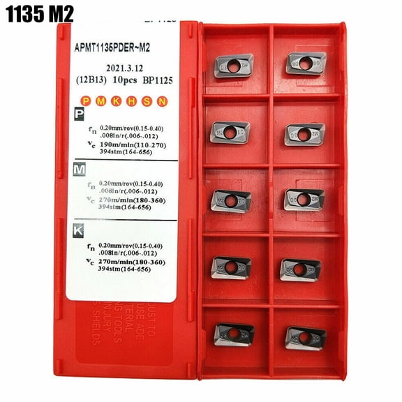 Carbide Insert End Mill Tool 10pcs APMT1135PDER-H2 APMT1135PDER-M2 Parts