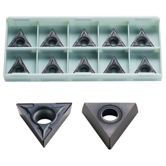 Carbide Inserts, 10pcs External Turning Inserts Cutting Tools, CNC Lathe Inserts for Lathe Turning Tool Holder Replacement Insert