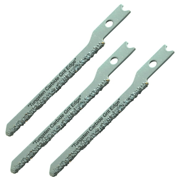 Carbide Jigsaw Blades 3x Universal U Shank Scroll Jigsaw Blades Drywall Hardie Board Fiberglass Jigsaw Blade Low Density Tile Saw Blades Cutting Backerboard And Abrasive Materials Grit Edge Smooth