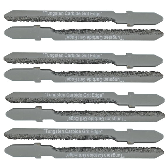 Carbide Jigsaw Blades 8x T Shank Scroll Jigsaw Blades Drywall Hardie Board Fiberglass Jigsaw Blade Low Density Tile Saw Blades Cutting Backerboard Abrasive Materials Tungsten Carbide Grit Edge Blades
