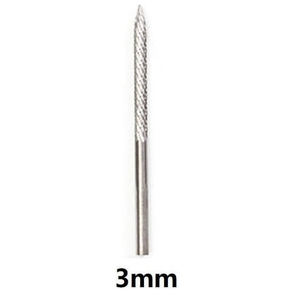 Carbide Rotary Burrs Carbon Steel Pneumatic Drill Bit Patch Tire Repair 3mm