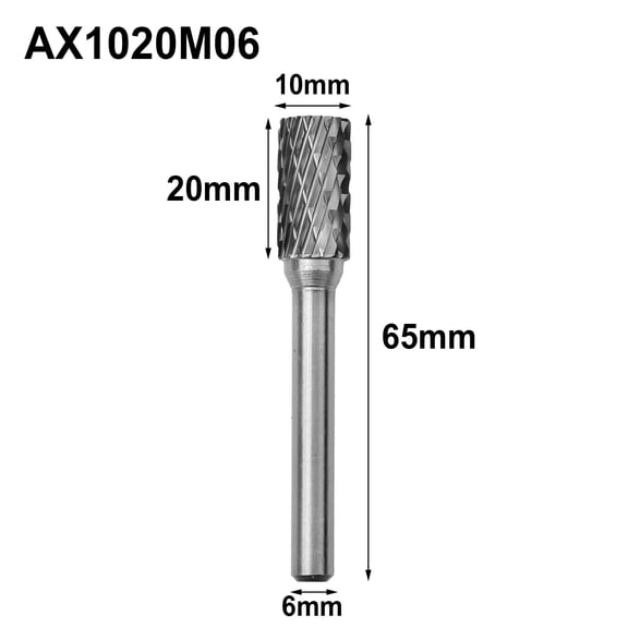 Carbide Rotary File Milling Metal Grinding Cutter Burr Head Drill Bit 6mm Shank
