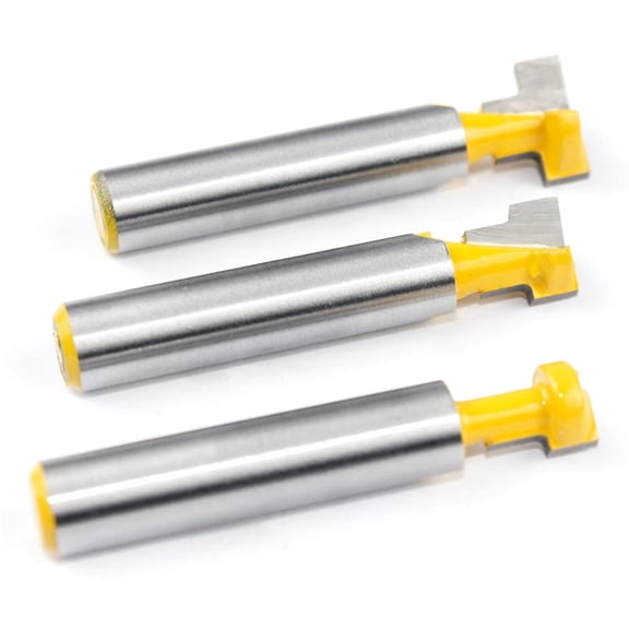 Carbide T-Slot and Keyhole Router Bit Set with 8mm Shank for Wood, Milling Cutter Tool