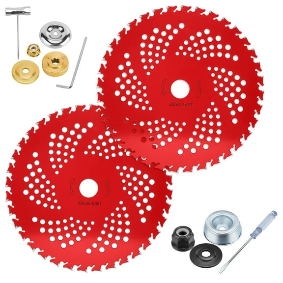 Carbide Tip Brush Cutter Blades for Husqvarna and Stihl Trimmers, by HK (2-Pack)