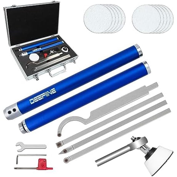 Carbide Tip Wood Lathe Turning Tool set With Bowl sander, Lathe Roughing and Finishing Hollowing Tool Interchangeable Aluminum Alloy Handle with 4pcs Carbide Inserts For Woodturning