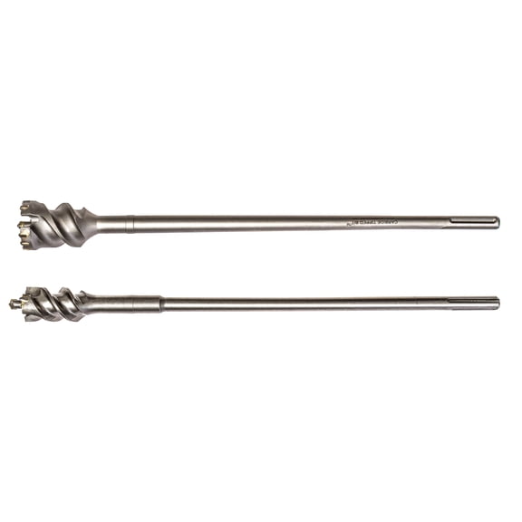 Carbide Tipped BIT, 2 Piece Through Hole Boring Bit Set (2-1/2 X 24, 1-3/4 X 24), SDS Max