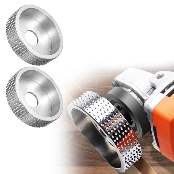 Carbide Wood Carving Disc Set - Angle Grinder Wheel for Grinding, Polishing & Trimming(2Pcs-Silver)
