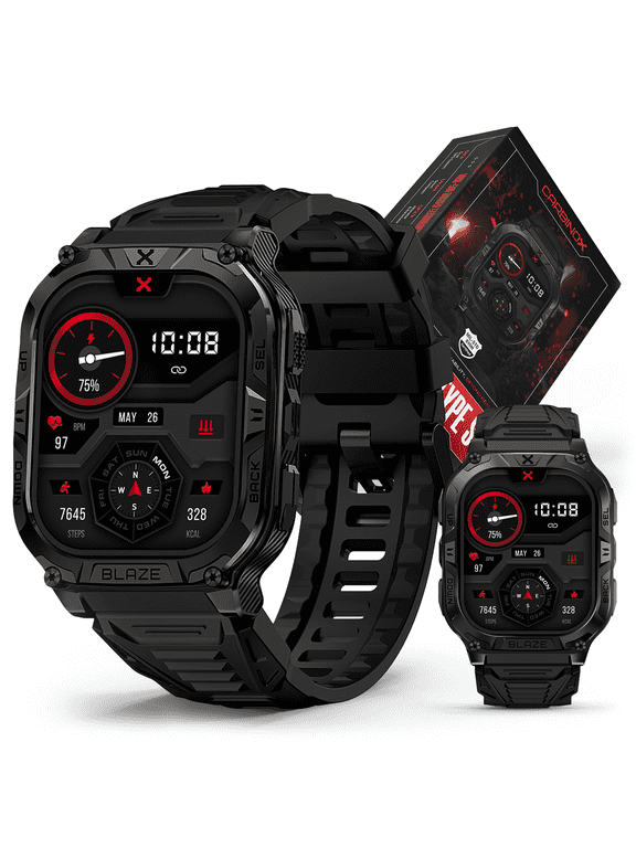 Blaze Smartwatch with GPS, Waterproof IP69K, Rugged Fitness Tracker, 170+ Sports Modes for Android & iOS