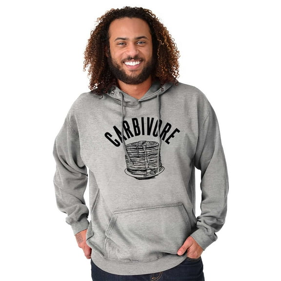 Carbivore Pancake Breakfast Foodie Hoodie Sweatshirt Women Men Brisco Brands L