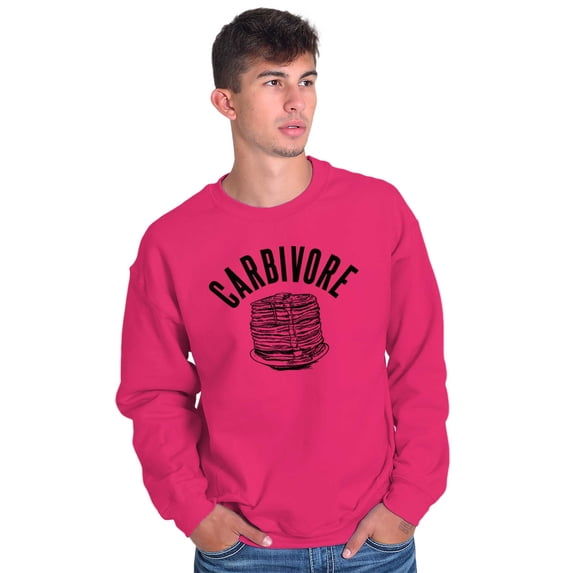 Carbivore Pancake Breakfast Foodie Sweatshirt for Men or Women Brisco Brands X