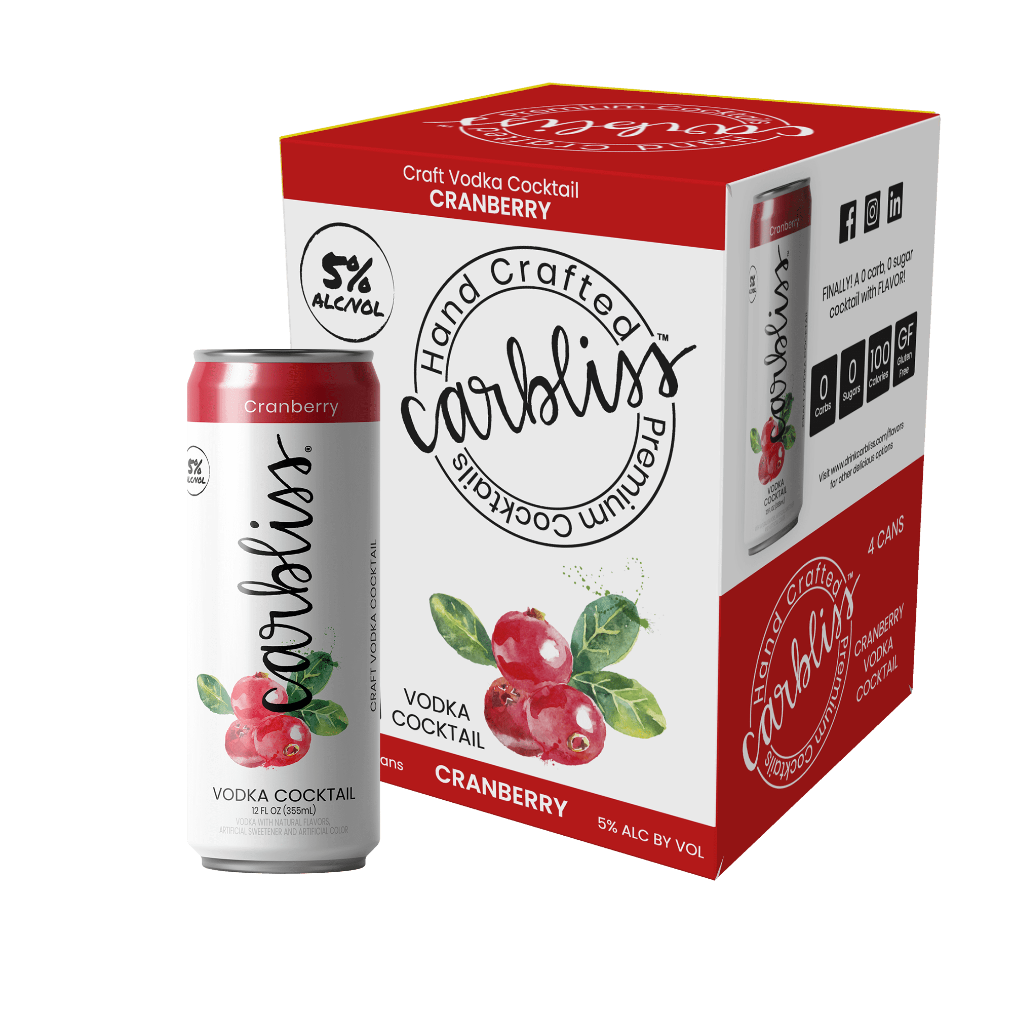 Carbliss Cranberry Cans 4pk - Walmart.com