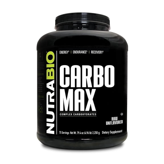 NutraBio CarboMax Maltodextrin Powder - Carbohydrate Powder for Sustained Energy - Calorie Rich for Muscle and Weight Gain - Unflavored - 5 Pounds, 75 Servings