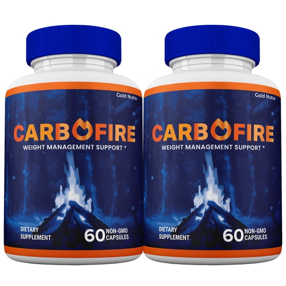 Carbofire, Carbofire Capsules Maximum Strength Formula Carbo Fire Pills Supplement, 60 Capsules (2 Pack)