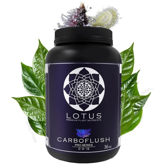 Carboflush Pro Series - Harvest Flavor Enhancer, Naturally Derived Nutrient Powder for Soil, Hydroponics & Coco Coir, Premium Fertilizer, Water Soluble Hydroponic Solution, Indoor/Outdoor Use - 36 oz