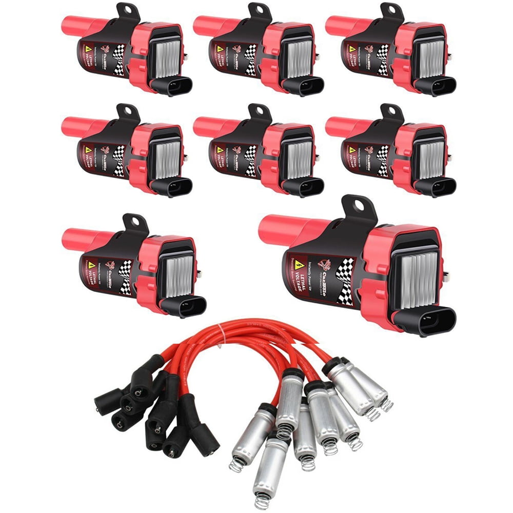 Carbole 8 Pack D585 C1251 UF262 Ignition Coil Pack and 748UU 8mm Spark