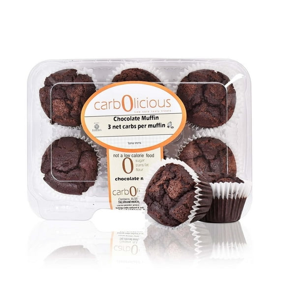 Carbolicious Low Carb Chocolate Muffins, Keto Friendly, 6-Pack, Frozen