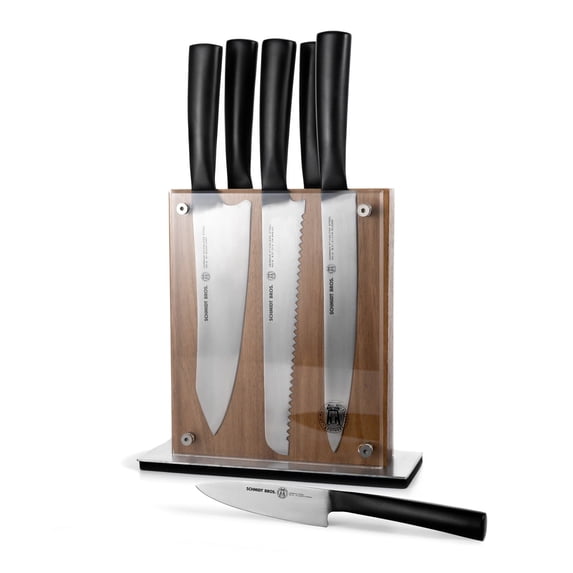 Schmidt Brothers® Cutlery Carbon 6, 7-Piece Knife Block Set