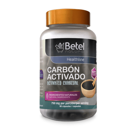 Carbon Activado Capsulas - Activated Charcoal Betel Natural 90 Capsules