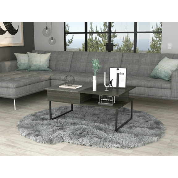 Carbon And Onyx 1-Shelf Lift Top Coffee Table