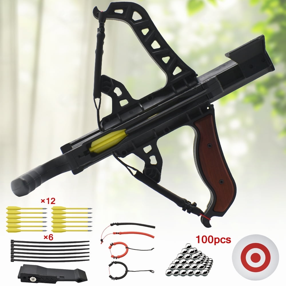 Carbon Arrow Dual-purpose Compound Bow Multi-strand Rubber Band Outdoor Hunting Shooting Slingshot
