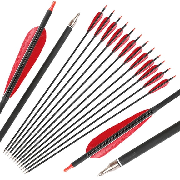 Carbon Arrows ID6.2mm Feathers 33'' Archery Compound Recuver HuntingTarget