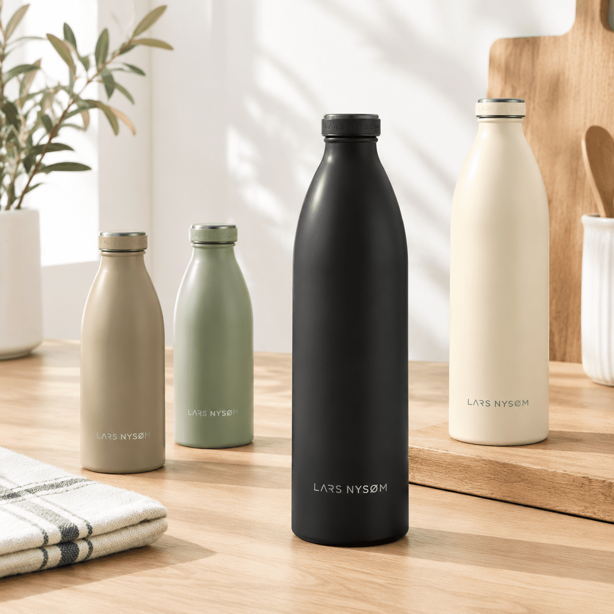 Carbon Black 50.7 Ounces Stainless Steel Vacuum Insulated Water Bottle ...