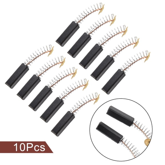 Carbon Brush Set for Power Tools 10 Pieces Measuring Each at Size 6x6x20mm,for Power Tool for Efficient Operation