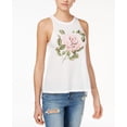 thumbnail image 1 of Carbon Copy Embroidered Rose Print Tank Top White S, 1 of 2
