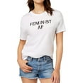 thumbnail image 1 of Carbon Copy Womens Feminist AF Graphic T-Shirt, White, X-Large, 1 of 2