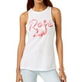 thumbnail image 1 of Carbon Copy Womens Flamingo Rafe Racerback Tank Top, White, Small, 1 of 2