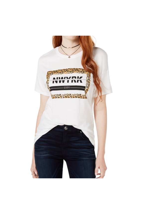 Womens Nwyrk Graphic T-Shirt, White, Medium