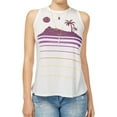 thumbnail image 1 of Carbon Copy Womens Split Back Tank Top, White, Large, 1 of 4