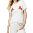 thumbnail image 1 of Carbon Copy Womens Watermelon Graphic T-Shirt, White, X-Large, 1 of 1