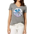 thumbnail image 1 of Carbon Copy Womens Wave Graphic T-Shirt, Grey, Small, 1 of 1