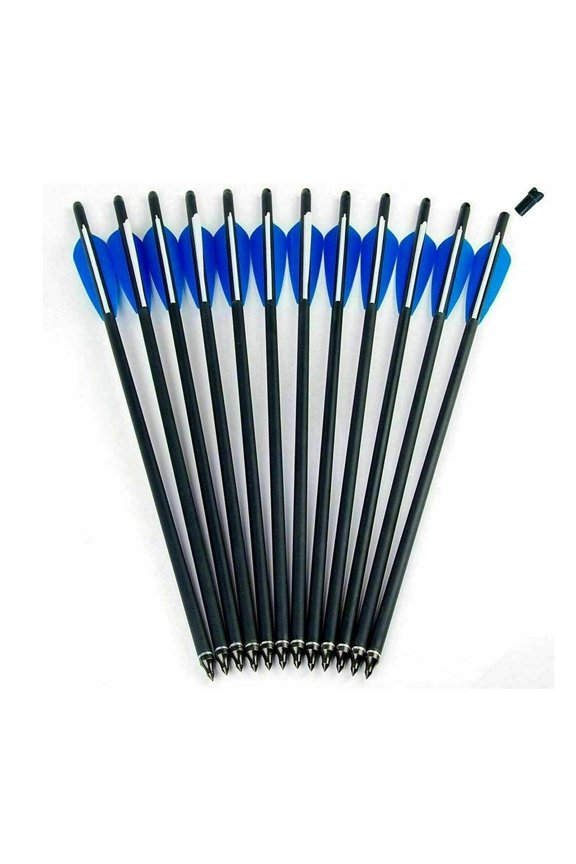 Carbon Crossbow Bolts 20 inch Hunting Archery Arrows with Vanes Moon Nocks and Removable Tips12 Pack