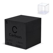 Carbon Cube 1 99.9% Purity High Density Metal Element Cube for Element Collection Experiment Material Heavy Small Objects Experience Creative Gift