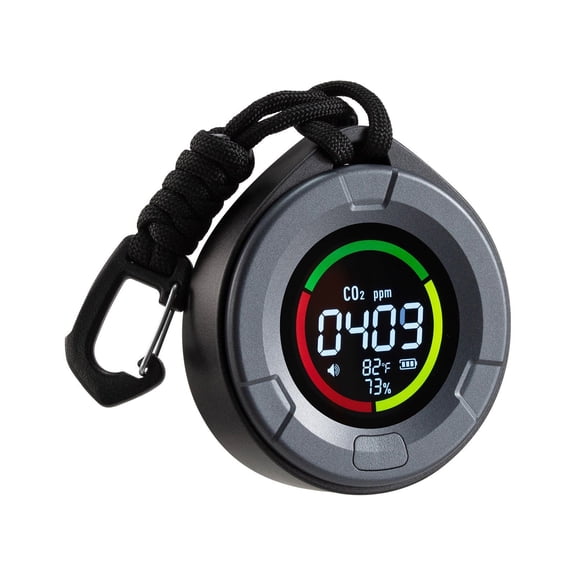 Carbon Dioxide Monitor, CO2 Controller with Temperature and Humidity Display, NDIR Sensor, CO2 Sensor for Outdoors, Home, Office, Car, Lightweight & Portable
