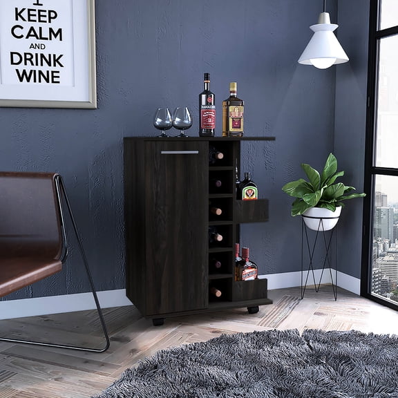 Carbon Espresso Bar with Folding Door for Privacy - Good for Home Use