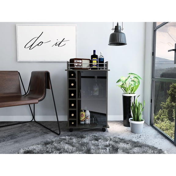 Carbon Espresso Finish 3-Shelf / Display Books & Drinks