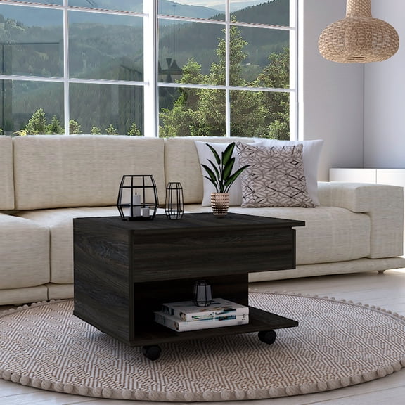 Carbon Espresso Tint - Lockable Wheel Design - Family Gathering Place - Concealed Storage Solution