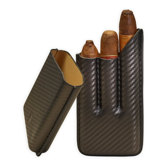 Carbon Fiber 62RG 3-Stick Cigar Case - CF Wrap
