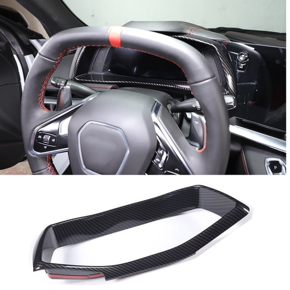 Carbon Fiber ABS Dashboard Speedmeter Panel Trim Decor For Corvette C8 2020-23