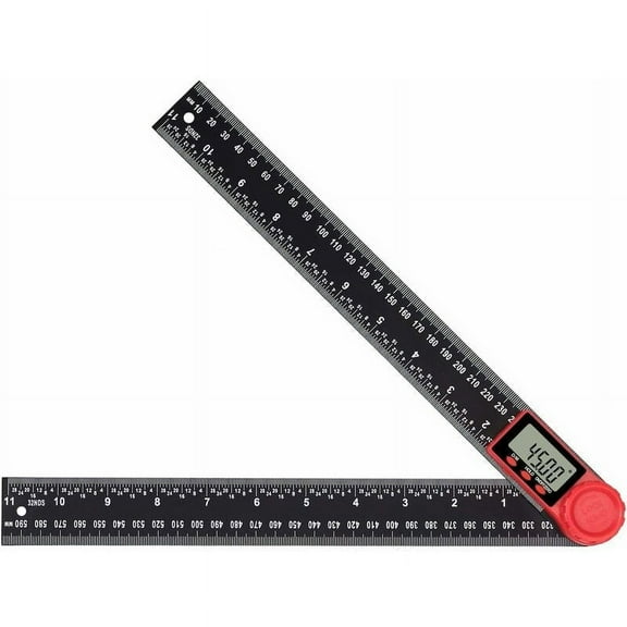 Carbon Fiber + ABS Digital Angle Finder for Woodworking, Protractor Ruler with LCD Display & 360 Degree Measurement, Automatic Shut-off & Data Hold for Construction Repairing