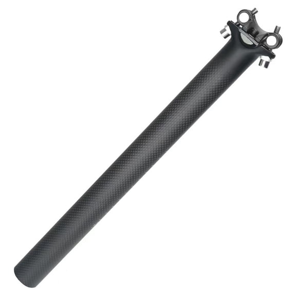 Carbon Fiber Bike Seatpost, 27.2mm x 350/400mm Lightweight 150g, High Strength with Adjustable Angle Saddle Clamp