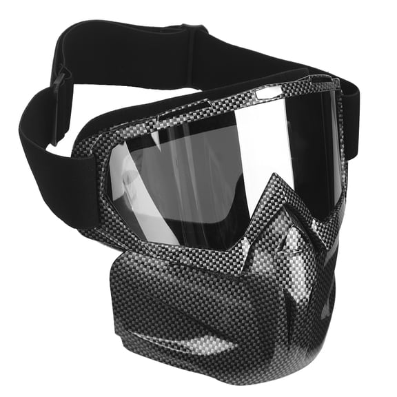 Carbon Fiber Black Ski & Snowboard Goggles - Winter Snowmobile Glasses Windproof Outdoors Protection Mask for Men Women