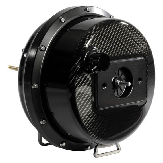 Carbon Fiber Brake Booster with Black Anodized Outer Rings & Exposed Hardware