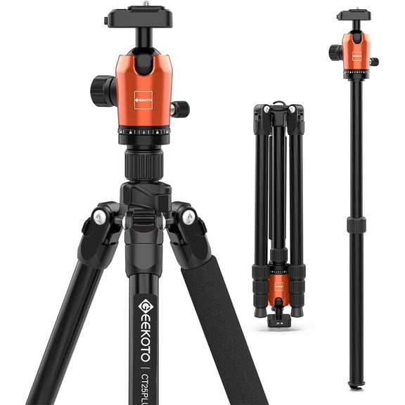 Carbon Fiber Camera TripodLightweight Detachable Monopod with 360 Ball Head 1/4" Quick Release Plate Support 26.5 LB for DSLR Mirrorless Video vlog