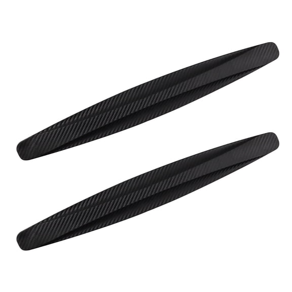 Carbon Fiber Car Anticollision Strip 2pc Adhesive Protective Bumper Guard, Flexible Soft PVC Rubber Scratch Prevention for Front Rear Door Edges Corners, Universal Fit for Cars SUVs Trucks